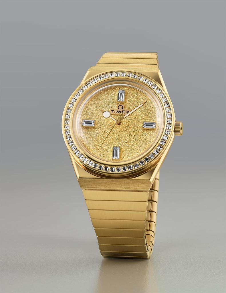 QTIMEX Watch Water Resistant for Daily Mineral Gold Diamond Dust Unisex [TIMEX] Quartz, Use, Glass, Dial, TW2W10500, [Authentic]