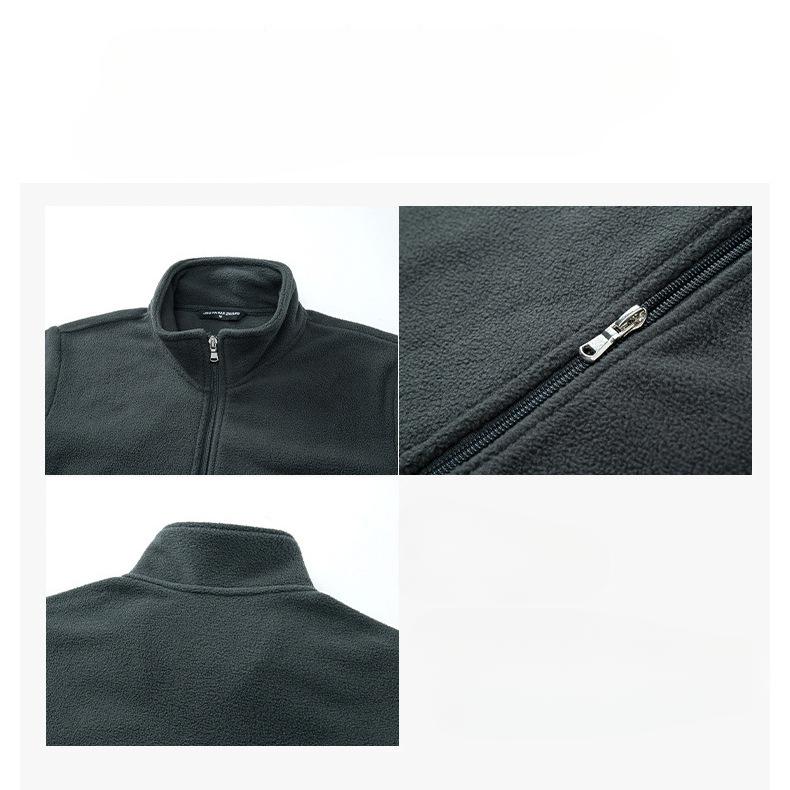 New Spring and Autumn Outdoor Sports Casual Thickened Large Size Stand-Up Collar Fleece Jacket