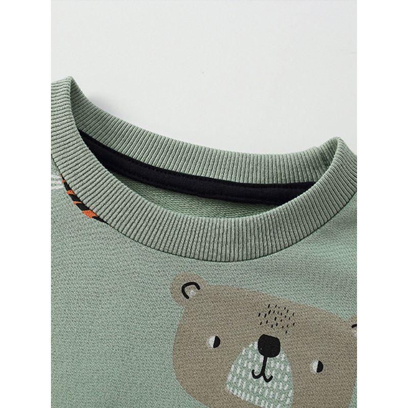Clothing Boys' Sweatshirt Spring and Autumn Style for Older Children 23 New Autumn Clothing Children's Boys Cartoon Casual Long-Sleeved Base Shirt