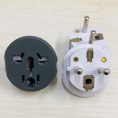 Adaptateur de Prise Universel 2 Broches Rondes Prise US/AU/UK vers EU Convertisseur de Prise d'Alimentation de Voyage avec Soupape de Sécurité pour Voyage d'Affaires