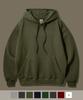 Original Plain [Fleece-Lined] Loose Fit Hoodie Khaki Oghd1934