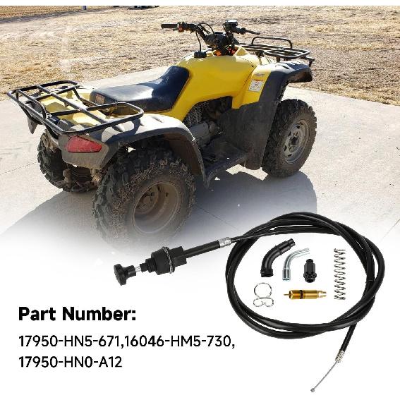 Choke Cable For Rancher 350 TRX350 TRX350FM TRX350TM TRX350FE 2000-2006 Fourtrax 300 350 Foreman 400 ATV 4 Wheeler Quad With Starter Valve Plunger