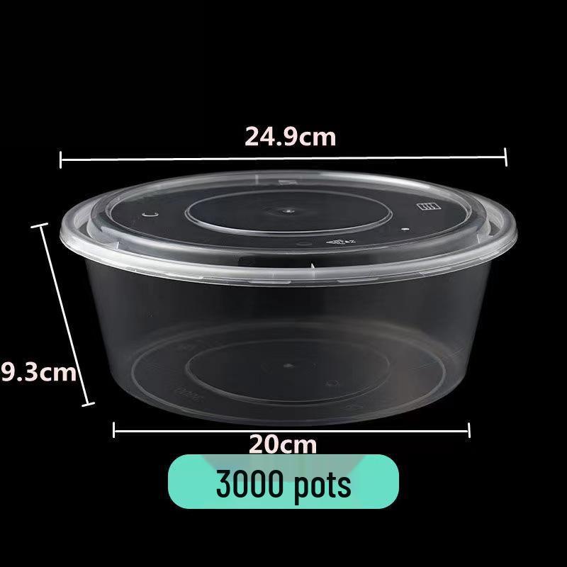 Compact Round Disposable Lunch Box for Crayfish, Pickled Fish, and Fruit - Takeaway Bowl with Small Capacity