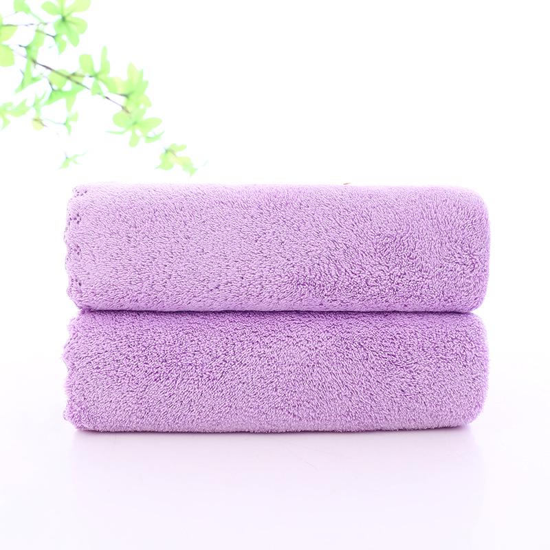 Soft, Absorbent Coral Fleece Face Towels - Thick, Comfortable, Plain Color for Home Use