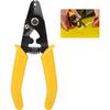 Fiber Optic Stripping Pliers Three Holes with PVC Handle, CFS‑3 High Hardness Electrician Stripping Pliers Tool for Solid and Stranded Wires
