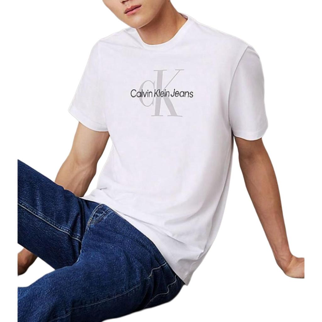 Calvin Klein Jeans Lässig Buchstabenlogo Bequemes Rundhals Kurzarm T-Shirt Herren Tops 81EM286-110