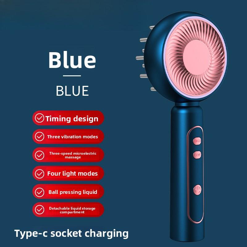 Electric Massage Comb Red Light Head Care Fluffy Comb Skin Massager Healthy Hair Comb Serum Medicine Introducer