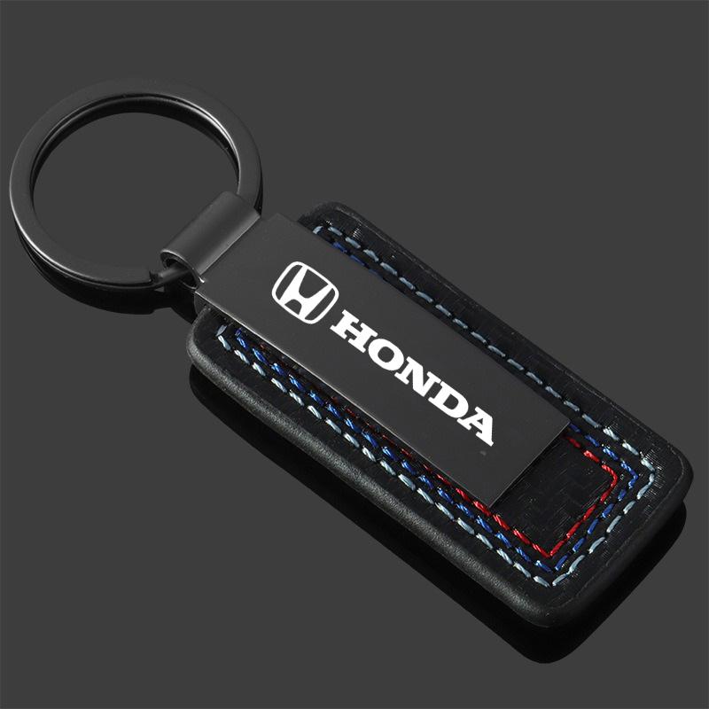 UNYDV1 Car 3 color Keychain Logo Key Ring Chain Pendant Gifts For Honda Civic xrv hrv crv brv City Accord Fit Jazz Insight Accessories