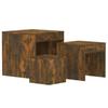 VidaXL Tables gigognes 3 pcs Chêne fumé Bois d'ingénierie 815225
