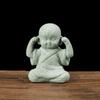 Cute Mini Bald Monk DIY Buddha Statue Durable Little Monk Ornament  Meditation Home