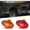 HERCOO Dually Bed Fender LED Side Marker Lights Front Rear Lamps Compatible with Ford 1999-2010 F350 F450 F550 Super Duty