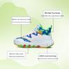 Li Ning Pioneer Primary 3.0 Comfortable Durable Breathable Mid-Top Kids Basketball Shoes Kids basketball shoes White Blue Red YKBT006-5