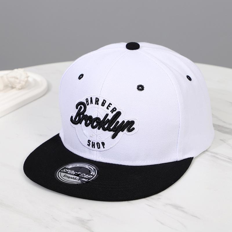 Letter Embroidery Street Dance Hip-Hop Hat Trendy Spring Summer Unisex Student Sun Protection Flat Brim Baseball Cap