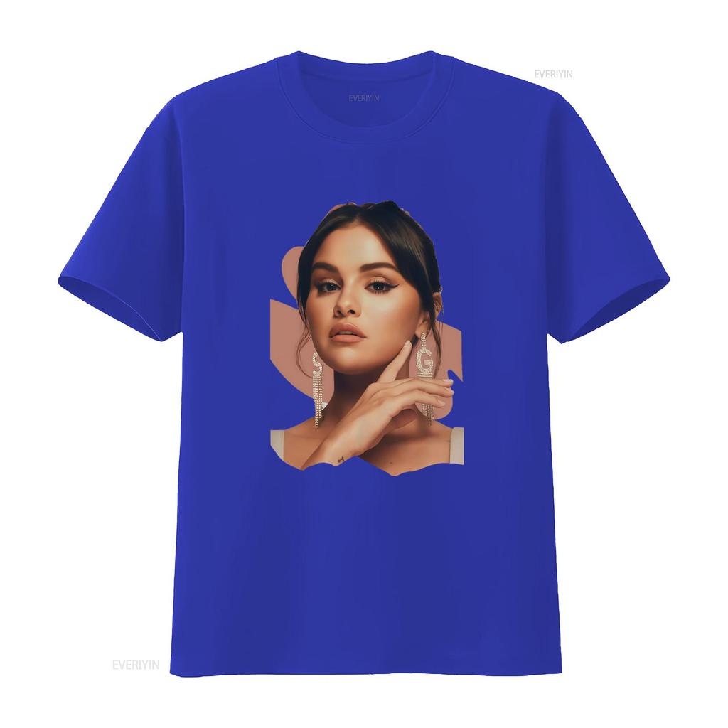 New Selena Gomez Music Inspired T Shirt Black All Sizes Sparkling Design NG2067 Vintage Washed Homme Stretched Streetwear