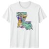 Louisiana State Outline Filled With TShirt Louisiana Travel Culture Birthday
