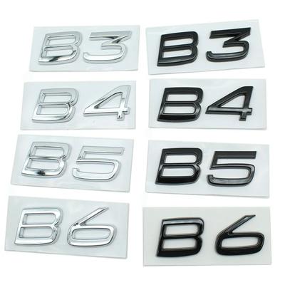 1PCS 3D ABS Car Rear Trunk Letters Logo Emblem Badge Decal Stickers For B3 B4 B5 B6 Auto Stying Accessories