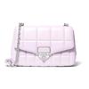 MK Soho Solid Color Quilted Flap Chain Leather Crossbody Shoulder Bag Large Women Bags Light-Purple 30F0S1SL3L-LVNDR-MIST