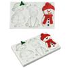 Santa Elk Snowman Silicone Mold Christmas Themed Fondant Molds Versatile Baking Moulds for Cakes/Chocolates/Cookie/Candy