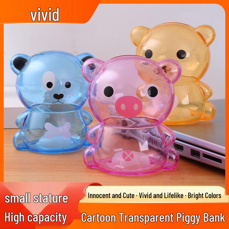 Clear Bear Coin Bank & Candy Jar for Kids' Birthdays