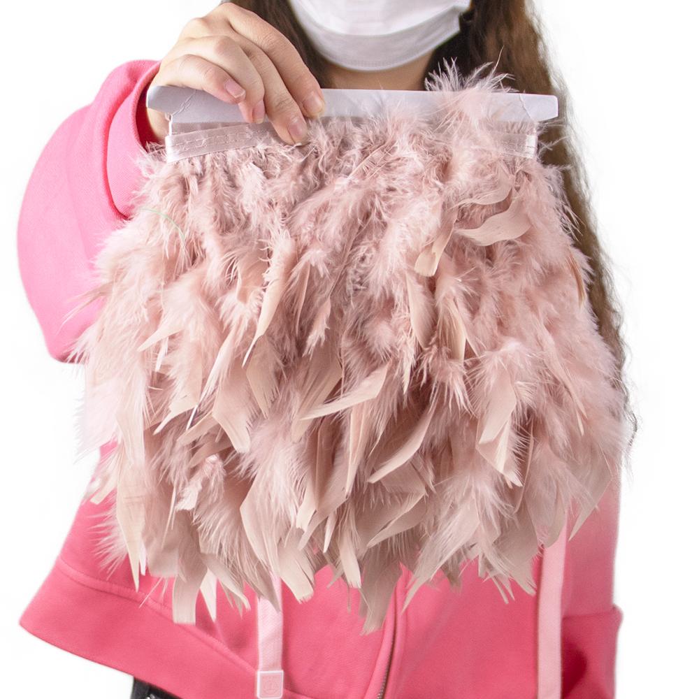 Multicolor Natural Turkey Feather Trims Marabou Feather Ribbon Wedding Dress Skirt Decoration Sewing Crafts 10-15 CM