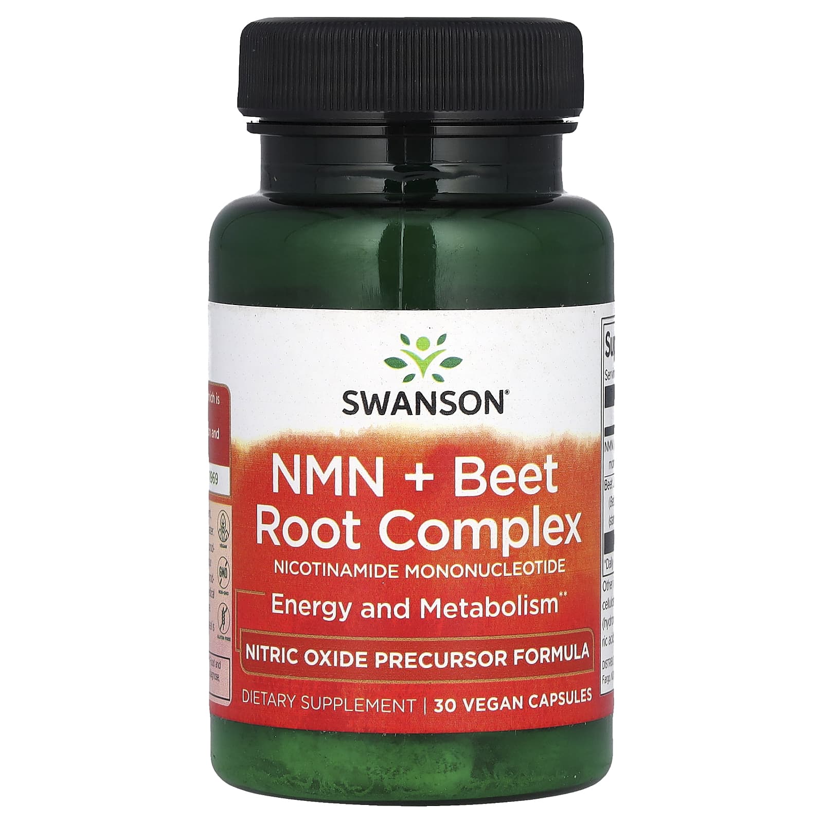 

Swanson, NMN + Beet Root Complex, 30 Veggie Capsules