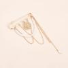 Retro Luxury Gold Color Tree of Life Fish Pendant Pearl Metal Chain Tassel Brooch for Men Women Pin Corsage Jewelry Accessories