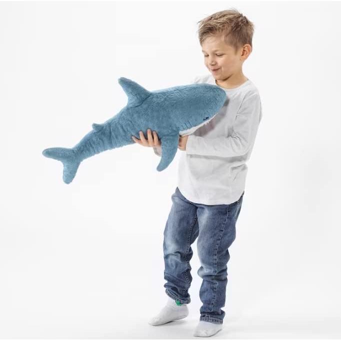 IKEA BLHAJ Soft Toy Baby Shark 55 cm 005.406.64 Plush Hugging Pillow Shark Cute