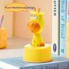 Colorful Giraffe Kitchen Timer Rotating Desk Clock with Playful Cartoon Design, Ideal Birthday Gift, Plastic Material, Kitchen Timer for Cooking,