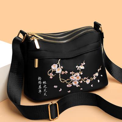 3 Main Pockets High Capacity Crossbody Bags For Women Multi-Pocket Purse Nylon Handbag Suitable For Mothers Shopping Shoulder Bag