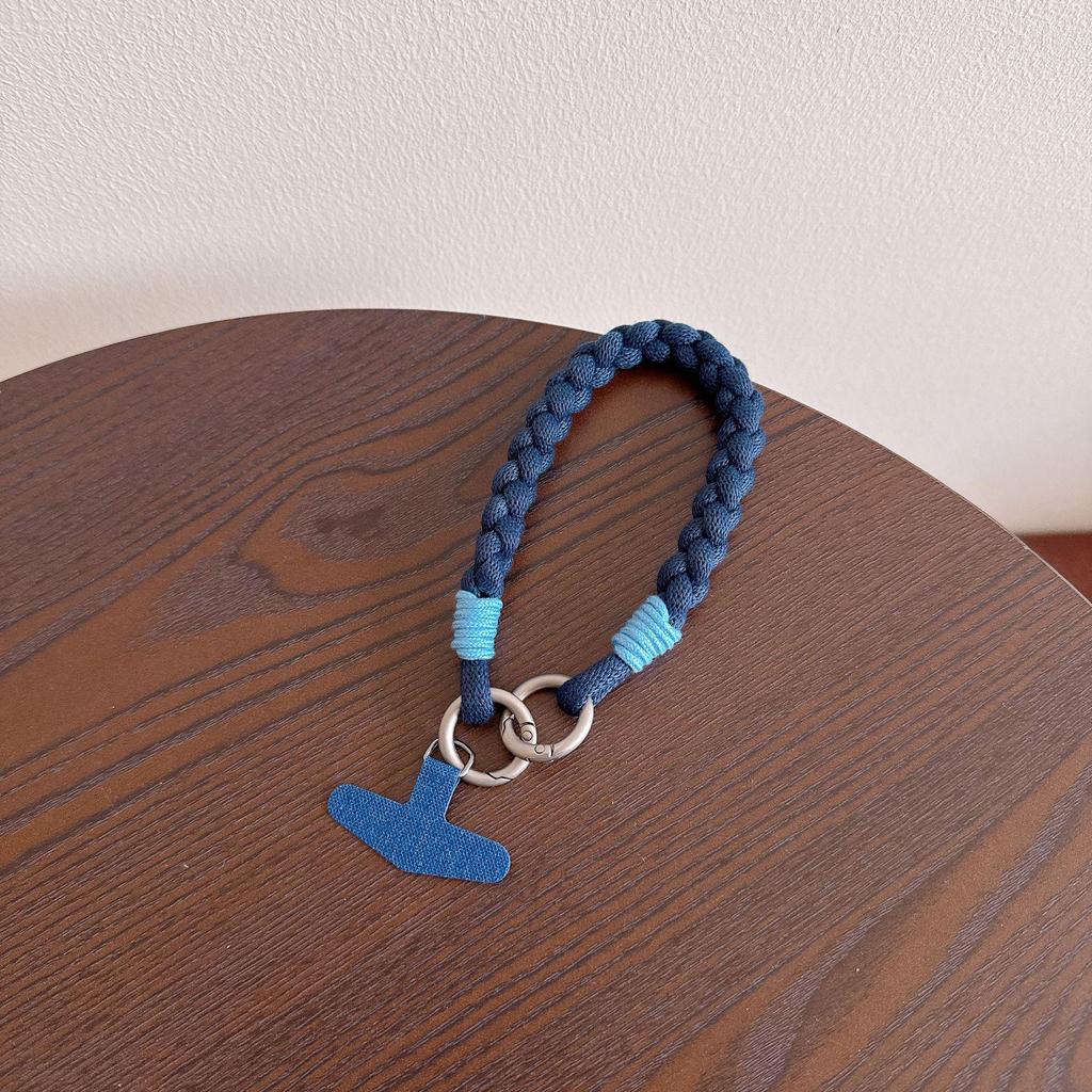 Versatile Ins-Style Double Buckle Woven Metal Phone & Camera Lanyard Bag