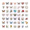 1030Pcs Kawaii Butterfly Plants Colored Pvc Adhesive Stickers Aesthetic Diy Phone Laptop Luggage Skateboard Graffiti Decals