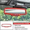 Car Interior Rearview Mirror Cover Trim Sticker For Chevrolet Camaro 2011-15 Red
