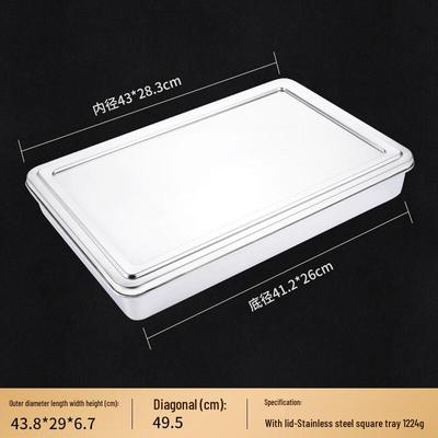 Wutuo Stainless Steel Kitchen Prep Tray with Lid