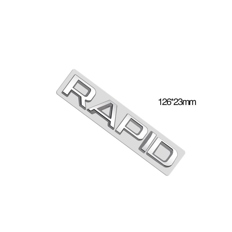 Metal Emblem Chrome Silver Car Sticker Badge Decal Body Trunk Decor for Karoq Kodiaq Rapid Yeti Octavia Superb Fabia Kamiq 4x4