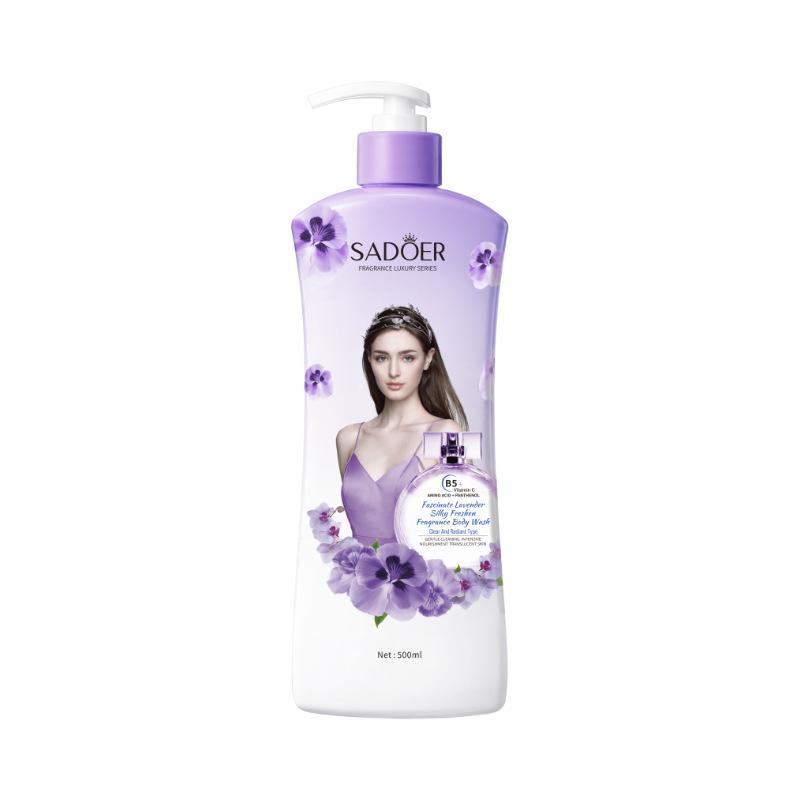 Wash Set SADOER Rose Fragrance Shampoo Lavender Body Wash