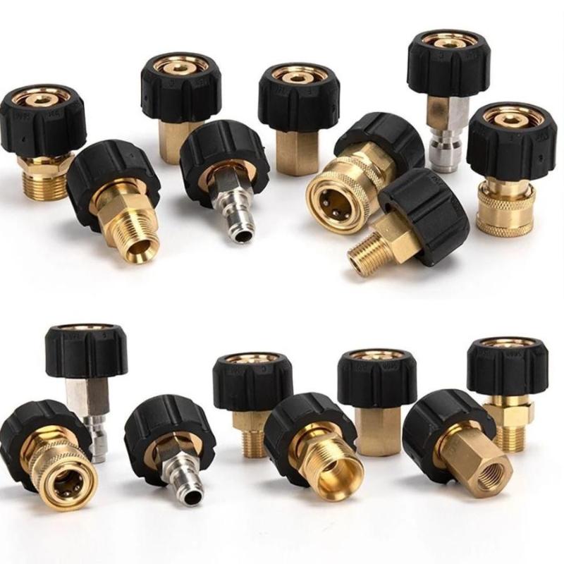 1Pcs Spray Sprinkler Quick Connector, Quick Release M22-14Mm/15Mm To 3/8 And 1/4 Inch Pressure Washer Adapter,