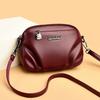 Lychee Pattern Soft Leather Messenger Bag Female