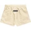 Fear of God Essentials Fall/Winter 2022 Nylon Running Shorts With Rubber Logo Unisex Shorts Eggshell-White FOG-FW22-37
