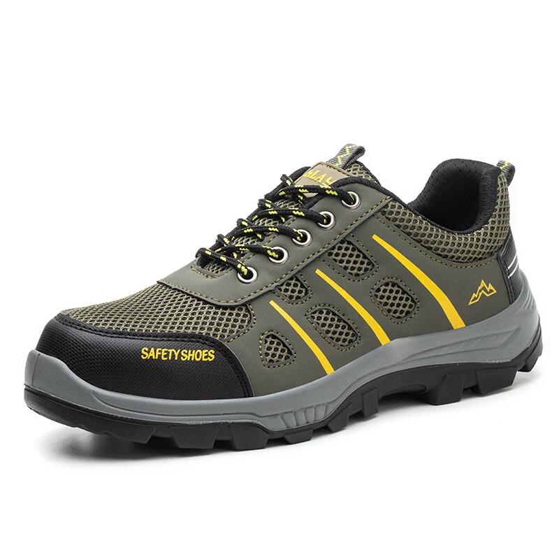 Men s Breathable Steel Toe Safety Work Shoes