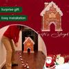 Gingerbread Golf Game Set Holiday Wooden Mini Golf with Candy Cane Club & Balls