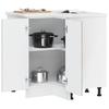 Kitchen Corner Base Cabinet Kalmar Grey Sonoma Particleboard