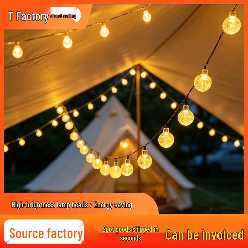 LED Solar Bubble Ball String Lights for Outdoor Ambiance