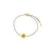 Titanium Steel Dongmen Personalized Round Bead Six-Valve Flower Chain Bracelet Female Retro Girlfriend
