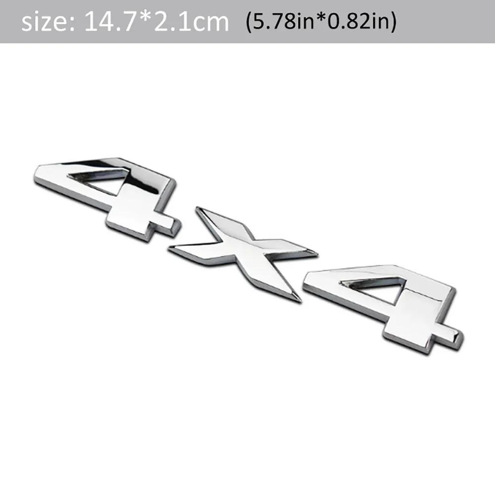 1Pcs Car 3D Metal Stickers 4WD 4X4 Decals For Renault Megane 2 Captur Mitsubishi ASX Suzuki Vitara Jeep Wrangler Peugeot 307 308Q