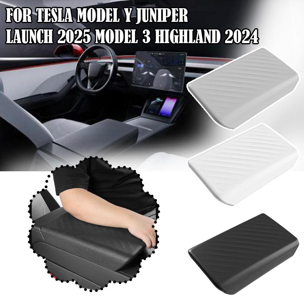Central Armrest Protective Cover for Tesla Model Y Juniper Launch 2025 Soft TPE Anti-Scratch Case Center Lid Accessories J3J7