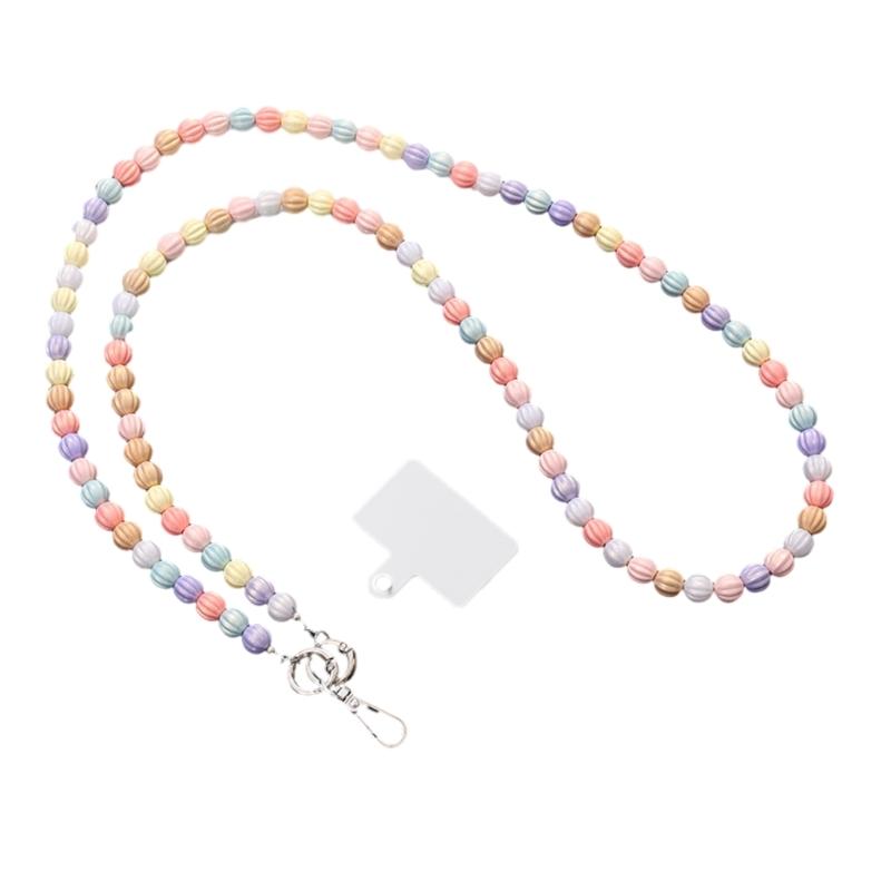 Phone Lanyard, Universal Bead Chain Neck Straps for Phone Case Crossbody Phone Lanyards with Patches for Most Phone