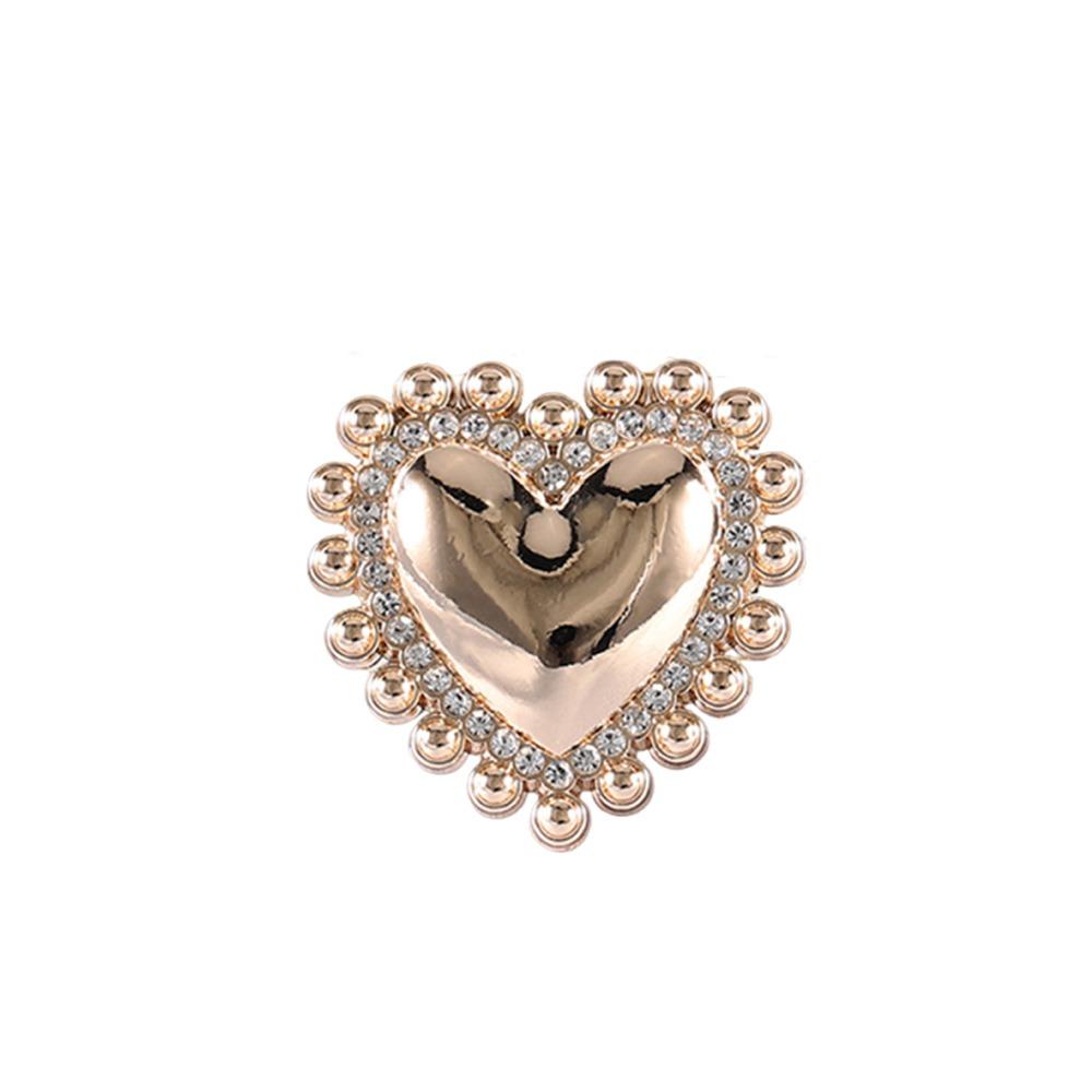 8Pcs 19/25MM Size Metal Shank Buttons Vintage Sewing Buttons Luxury Heart-Shaped Buttons DIY Outfit