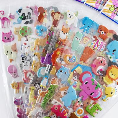 8 blätter/Set Wasserdicht Cartoon Zoo Tiere Aufkleber Kinder Notebook Dekoration Sammelalbum Aufkleber Spielzeug Für Kinder Jungen Mädchen