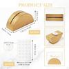 24Pcs Place Card Holders for Table Business Wooden Decors Display Semicircular Design