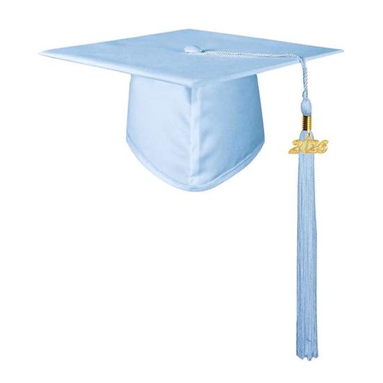 Uniseksowy Matowy Kapelusz Absolwencki z Rocznym Chwostem 2026 Dorosły Gratulacje Akcesorium Absolwenckie dla Liceum Licencjat Magister